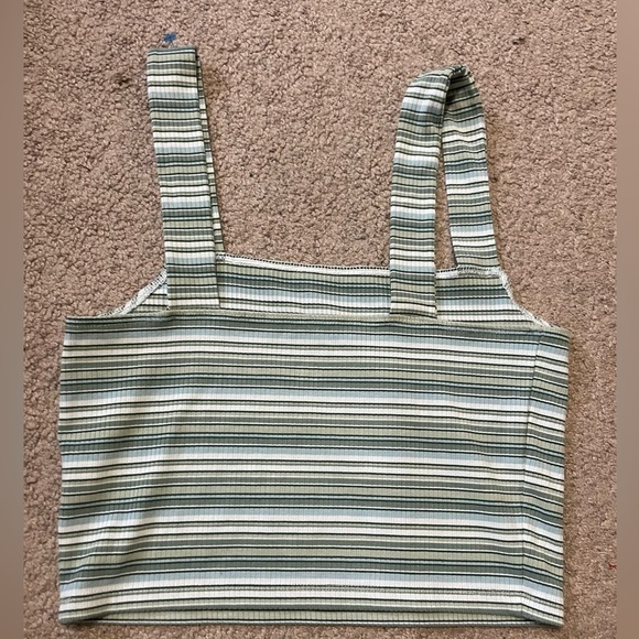 American Eagle square neck cropped striped tank top size small - Picture 3 of 5